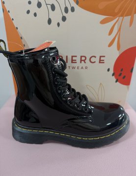 Bota Estilo Militar de Verniz  JR94