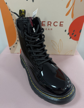 Bota Estilo Militar de Verniz  JR94