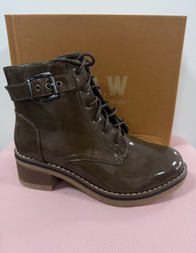 Bota Estilo Militar de Verniz FR1199